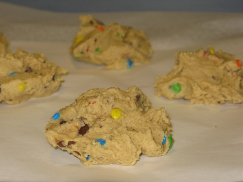 Chewy Melty Snickers and M&M Cookies