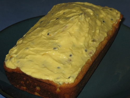 Waist-friendly Passionfruit Pound Cake with Passionfruit Cream Cheese Icing