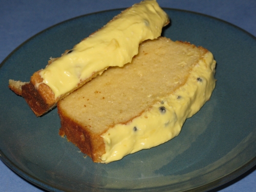 Waist-friendly Passionfruit Pound Cake with Passionfruit Cream Cheese Icing