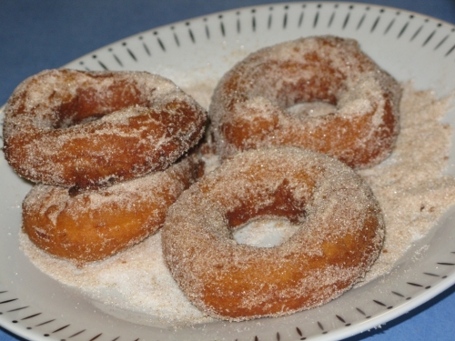 Daring Bakers Challenge - Cinnamon Sugar and Cherry Cola Doughnuts