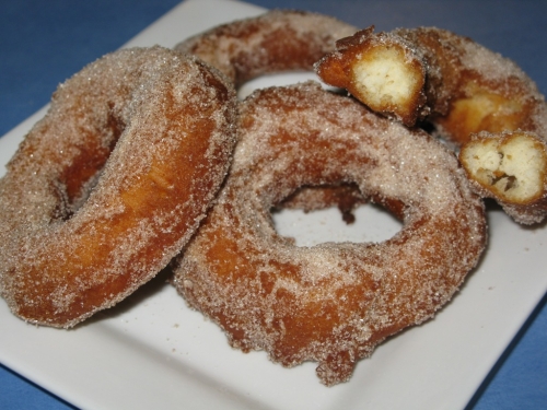 Daring Bakers Challenge - Cinnamon Sugar and Cherry Cola Doughnuts