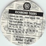 #13
Richmond Tigers
Blue Foil

(Back Image)
