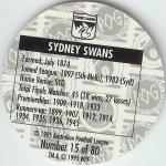 #15
Sydney Swans
Blue Foil

(Back Image)