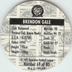 #69
Brendon Gale

(Back Image)
