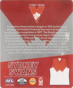 #38
Sydney Swans

(Back Image)