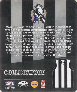 #39
Collingwood Magpies

(Back Image)