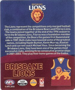 #46
Brisbane Lions

(Back Image)