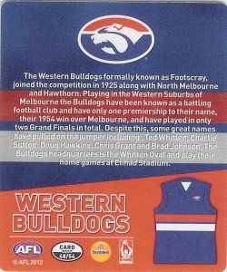 #48
Western Bulldogs

(Back Image)