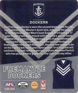 #51
Fremantle Dockers

(Back Image)