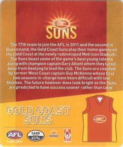 #53
Gold Coast Suns

(Back Image)