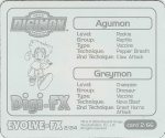 #2
Agumon<br />Greymon

(Back Image)