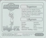 #6
Togemon<br />Lillymon

(Back Image)