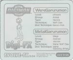 #9
WereGarurumon<br />MetalGarurumon

(Back Image)