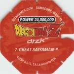 #7
Great Saiyaman
Power 24,000,000
Fire<br />Red Back<br />Cut #1 (&reg;)
(Back Image)