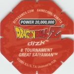 #8
Tournament Great Saiyaman
Power 20,000,000
Fire<br />Red Back<br />Cut #1 (&reg;)
(Back Image)