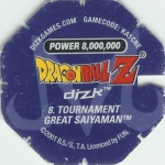 #8
Tournament Great Saiyaman
Power 8,000,000
Fire<br />Blue Back<br />Cut #1 (&reg;)
(Back Image)