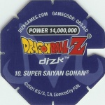#10
Super Saiyan Gohan
Power 14,000,000
Fire<br />Blue Back<br />Cut #1 (&reg;)
(Back Image)