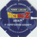 #10
Super Saiyan Gohan
Power 1,000,000
Earth<br />Blue Back<br />Cut #2 (&trade;)
(Back Image)
