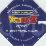 #10
Super Saiyan Gohan
Power 24,000,000
Water<br />Blue Back<br />Cut #1 (&reg;)
(Back Image)