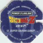 #12
Super Saiyan Goku
Power 21,000,000
Water<br />Blue Back<br />Cut #1 (&reg;)
(Back Image)