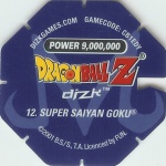 #12
Super Saiyan Goku
Power 9,000,000
Fire<br />Blue Back<br />Cut #1 (&reg;)
(Back Image)