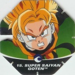 #15
Super Saiyan Goten
Power 21,000,000
Water<br />Green Back<br />Cut #1 (&reg;)
(Front Image)