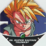 #26
Super Saiyan Trunks
Power 12,000,000
Earth<br />Red Back<br />Cut #1 (&reg;)
(Front Image)