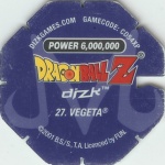#27
Vegeta
Power 6,000,000
Water<br />Blue Back<br />Cut #1 (&reg;)
(Back Image)