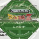 #27
Vegeta
Power 7,000,000
Fire<br />Green Back<br />Cut #1 (&reg;)
(Back Image)