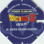 #28
Super Saiyan Vegeta
Power 10,000,000
Water<br />Blue Back<br />Cut #1 (&reg;)
(Back Image)