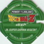 #28
Super Saiyan Vegeta
Power 11,000,000
Earth<br />Green Back<br />Cut #1 (&reg;)
(Back Image)