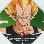 #28
Super Saiyan Vegeta
Power 14,000,000
Fire<br />Red Back<br />Cut #1 (&reg;)
(Front Image)