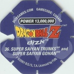 #36
Super Saiyan Trunks and Super Saiyan Gohan
Power 13,000,000
Earth<br />Blue Back<br />Cut #2 (&trade;)
(Back Image)