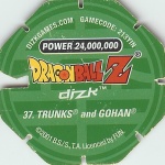 #37
Trunks And Gohan
Power 24,000,000
Earth<br />Green Back<br />Cut #1 (&reg;)
(Back Image)