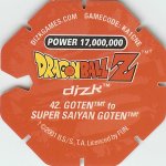 #42
Goten to Super Saiyan Goten
Power 17,000,000
Earth<br />Red Back<br />Cut #2 (&trade;)
(Back Image)