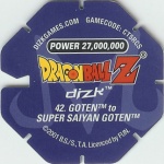 #42
Goten to Super Saiyan Goten
Power 27,000,000
Water<br />Blue Back<br />Cut #1 (&reg;)
(Back Image)