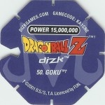 #50
Goku
Power 15,000,000
Blue Back<br />Cut #2 (&trade;)
(Back Image)