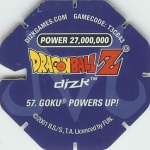 #57
Goku Powers Up!
Power 27,000,000
Blue Back<br />Cut #1 (&reg;)
(Back Image)