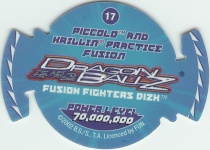 #17
Piccolo And Krillin Practice Fusion
Power 70,000,000

(Back Image)