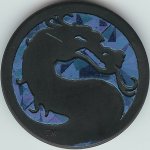 Mortal Kombat Logo
Foreground: Black<br />Background: Blue

(Front Image)