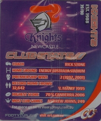#39
Newcastle Knights

(Back Image)