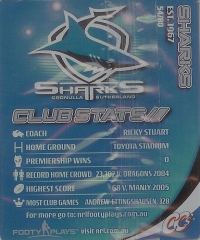 #54
Cronulla Sutherland Sharks

(Back Image)