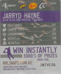 #18
Jarryd Hayne

(Back Image)
