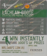 #25
Lachlan Coote

(Back Image)