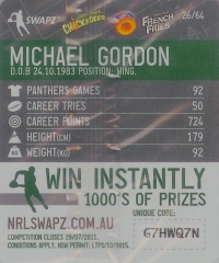#26
Michael Gordon

(Back Image)