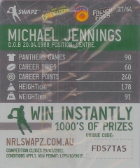 #27
Michael Jennings

(Back Image)