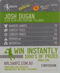 #33
Josh Dugan

(Back Image)