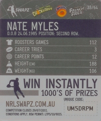 #38
Nate Myles

(Back Image)