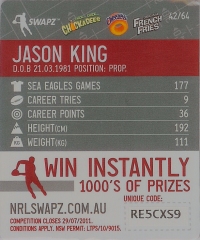 #42
Jason King

(Back Image)