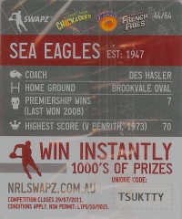 #44
Egor - Manly Sea Eagles

(Back Image)